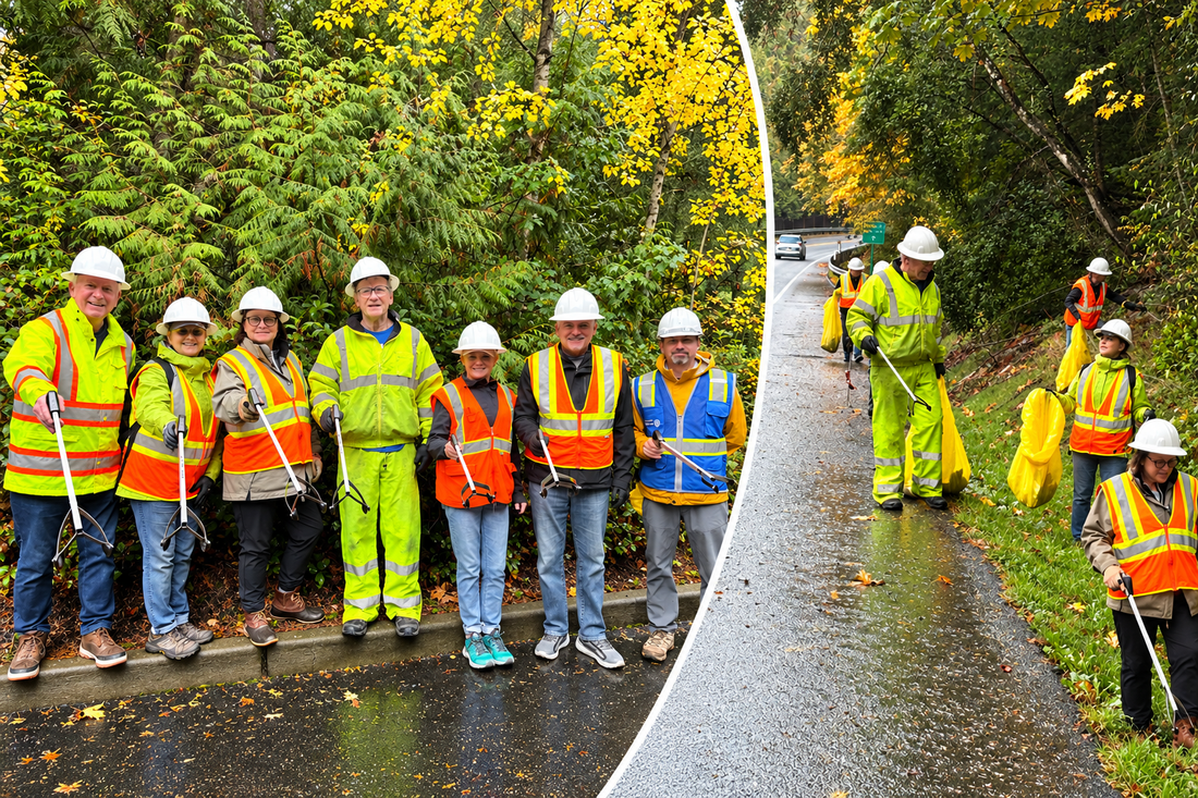 Sammamish Rotarians Roll Up Their Sleeves for Adopt-A-Road Cleanup