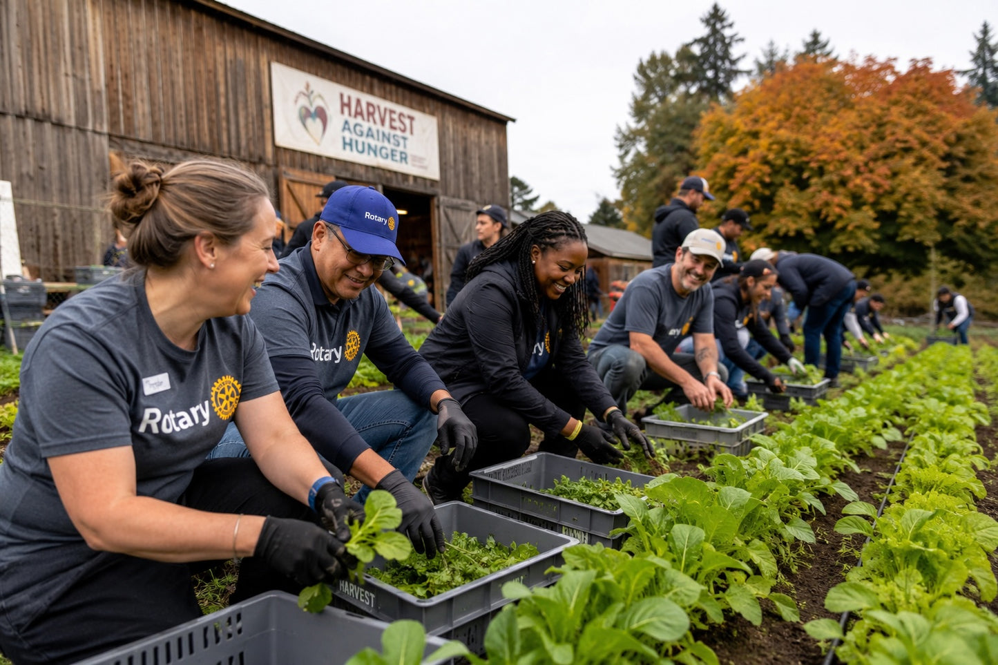 Harvest work event at Elk Run Farms in Maple Valley